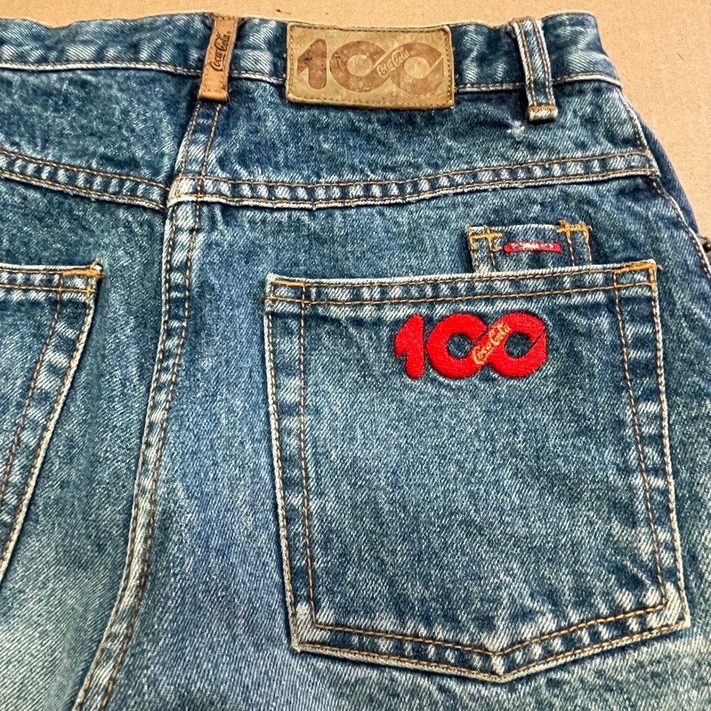 Vintage 1986 Coca Cola 100th Anniversary Jeans High Waisted Mom Denim Size 27